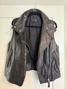 Mackage Leather Moto Vest